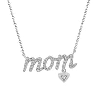 Thumbnail for LADIES NECKLACE 1/6 CT ROUND DIAMOND 10K WHITE GOLD