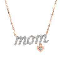 Thumbnail for LADIES NECKLACE 1/6 CT ROUND DIAMOND 10K ROSE GOLD