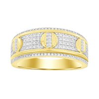 Thumbnail for MEN'S RING 1/3 CT ROUND/BAGUETTE DIAMOND 10K YELLOW GOLD