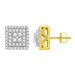 LADIES EARRINGS 1/4 CT ROUND DIAMOND 10K YELLOW GOLD