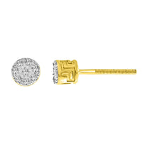 Thumbnail for MEN'S EARRINGS 1/20 CT ROUND DIAMOND 10K YELLOW GOLD