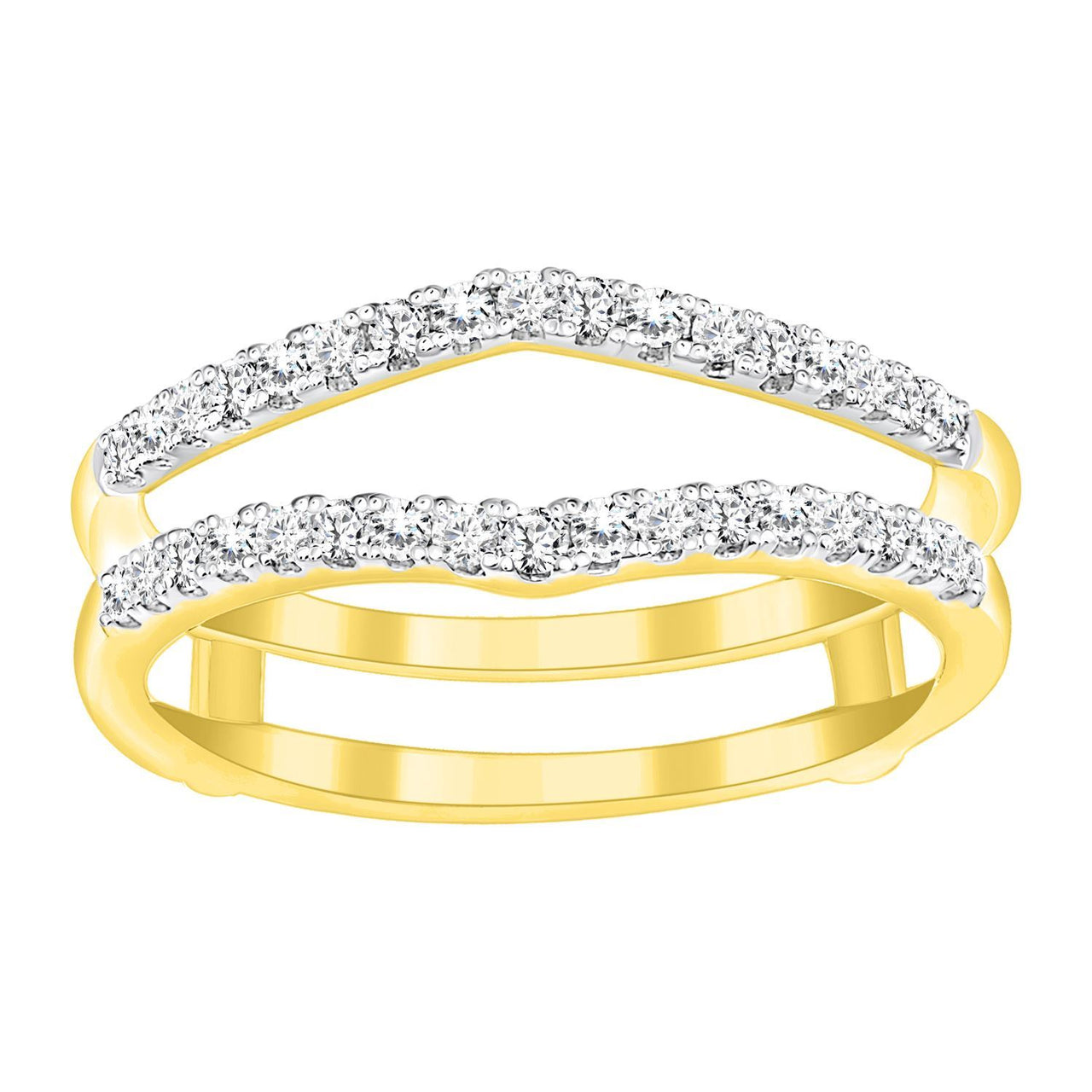 LADIES ENHANCERS WRAPS 1/4 CT ROUND DIAMOND 14K YELLOW GOLD