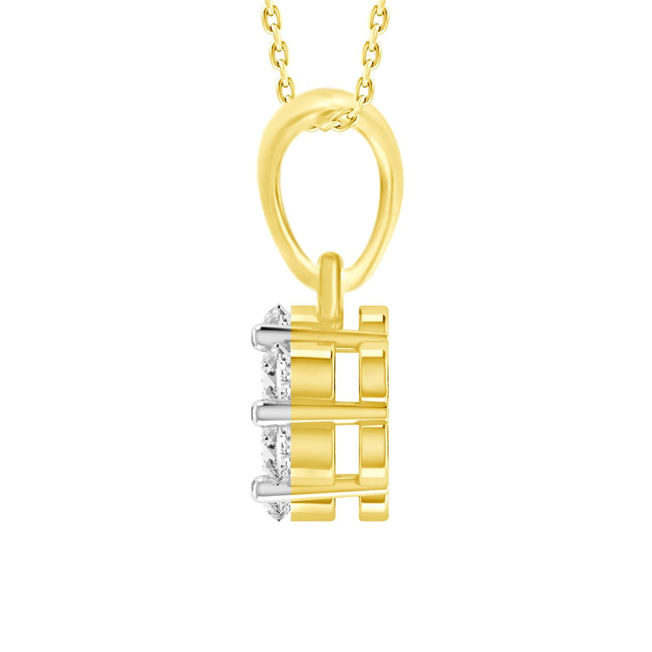 LADIES PENDANT 1/6 CT ROUND DIAMOND 10K YELLOW GOLD