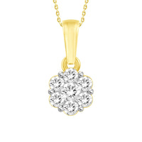 Thumbnail for LADIES PENDANT 1/6 CT ROUND DIAMOND 10K YELLOW GOLD