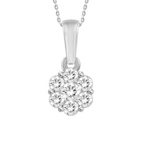Thumbnail for LADIES PENDANT 1/6 CT ROUND DIAMOND 10K WHITE GOLD