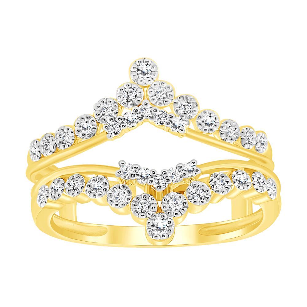 LADIES ENHANCERS WRAPS 1/4 CT ROUND DIAMOND 14K YELLOW GOLD