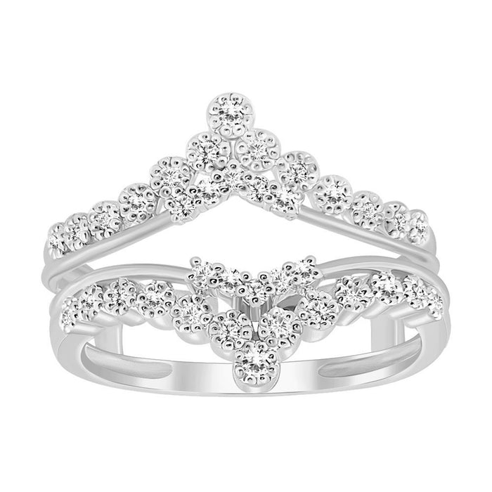 LADIES ENHANCERS WRAPS 1/4 CT ROUND DIAMOND 14K WHITE GOLD