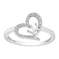 Thumbnail for LADIES RING 1/10 CT ROUND DIAMOND 10K WHITE GOLD