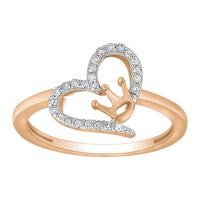 Thumbnail for LADIES RING 1/10 CT ROUND DIAMOND 10K ROSE GOLD