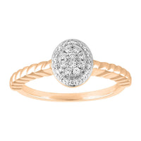 Thumbnail for LADIES RING 1/6 CT ROUND DIAMOND 10K ROSE GOLD