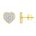 UNISEX EARRINGS 1/20 CT ROUND DIAMOND 10K YELLOW GOLD