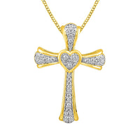 Thumbnail for LADIES PENDANT 1/10 CT ROUND DIAMOND 10K YELLOW GOLD