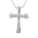 LADIES PENDANT 1/10 CT ROUND DIAMOND 10K WHITE GOLD