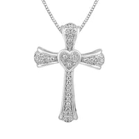 Thumbnail for LADIES PENDANT 1/10 CT ROUND DIAMOND 10K WHITE GOLD