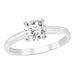 LADIES SOLITAIRE RING 1/2 CT ROUND DIAMOND 10K WHITE GOLD