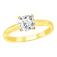 Thumbnail for LADIES RING 1/2 CT ROUND DIAMOND 14K YELLOW GOLD