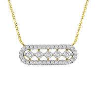 Thumbnail for LADIES NECKLACE 1/5 CT ROUND DIAMOND 10K YELLOW GOLD