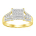 LADIES RING 1/5 CT ROUND DIAMOND 10K YELLOW GOLD