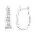 LADIES HOOP 1 CT ROUND DIAMOND 10K WHITE GOLD