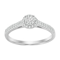Thumbnail for LADIES RING 1/4 CT ROUND DIAMOND 10K WHITE GOLD