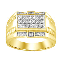 Thumbnail for MEN'S RING 1/2 CT ROUND DIAMOND 10K YELLOW GOLD