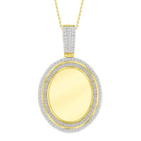 Thumbnail for MEN'S CHARMS 1 3/8 CT ROUND/BAGUETTE DIAMOND 10K YELLOW GOLD