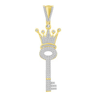 Thumbnail for MEN'S PENDANT 5/8 CT ROUND DIAMOND 10K YELLOW GOLD