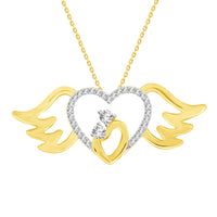 Thumbnail for LADIES PENDANT 1/6 CT ROUND DIAMOND 10K YELLOW GOLD (WITH CHAIN)