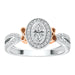 LADIES RING 1/4 CT ROUND DIAMOND 10K WHITE & ROSE GOLD