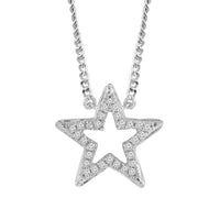 Thumbnail for LADIES NECKLACE 1/10 CT ROUND DIAMOND 10K WHITE GOLD