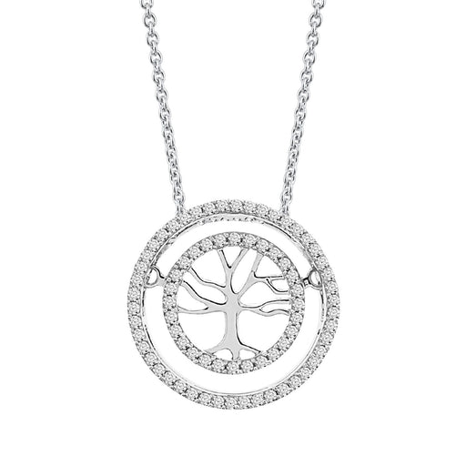 LADIES PENDANT 1/4 CT ROUND DIAMOND 10K WHITE GOLD