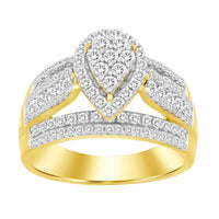 Thumbnail for LADIES RING 1 CT ROUND DIAMOND 10K YELLOW GOLD