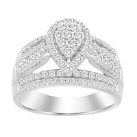 Thumbnail for LADIES RING 1 CT ROUND DIAMOND 10K WHITE GOLD