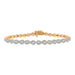 LADIES BRACELET 1 CT ROUND DIAMOND 10K ROSE GOLD