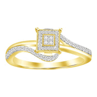Thumbnail for LADIES RING 1/5 CT ROUND DIAMOND 10K YELLOW GOLD