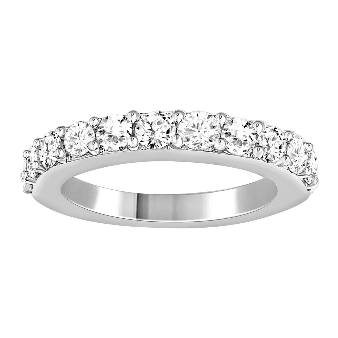 LADIES BAND 3/4 CT ROUND DIAMOND 14K WHITE GOLD