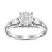 LADIES RING 1/5 CT ROUND DIAMOND 10K WHITE GOLD