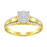 Thumbnail for LADIES RING 1/5 CT ROUND DIAMOND 10K YELLOW GOLD