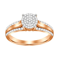 Thumbnail for LADIES RING 1/5 CT ROUND DIAMOND 10K ROSE GOLD
