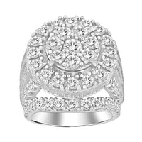 Thumbnail for LADIES RING 5 CT ROUND/BAGUETTE DIAMOND 10K WHITE GOLD
