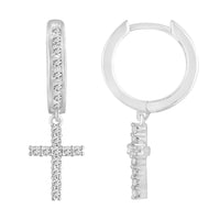 Thumbnail for LADIES HOOPS 1/2 CT ROUND DIAMOND 10K WHITE GOLD