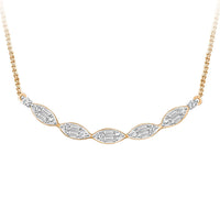 Thumbnail for LADIES NECKLACE 1/5 CT ROUND/BAGUETTE DIAMOND 10K ROSE GOLD