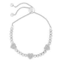 Thumbnail for LADIES BRACELET 1/6 CT ROUND DIAMOND SILVER WHITE PLATED