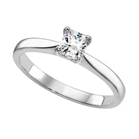 Thumbnail for LADIES RINGS 1/5 CT PRINCESS DIAMOND 14K WHITE GOLD