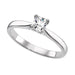 LADIES RINGS 1/5 CT PRINCESS DIAMOND 14K WHITE GOLD