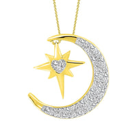 Thumbnail for LADIES NECKLACE 1/6 CT ROUND DIAMOND 10K YELLOW GOLD