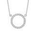 LADIES NECKLACE  1/6 CT ROUND DIAMOND 10K WHITE GOLD