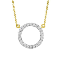 Thumbnail for LADIES NECKLACE  1/6 CT ROUND DIAMOND 10K YELLOW GOLD