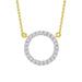 LADIES NECKLACE  1/6 CT ROUND DIAMOND 10K YELLOW GOLD