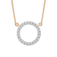 Thumbnail for LADIES NECKLACE  1/6 CT ROUND DIAMOND 10K ROSE GOLD
